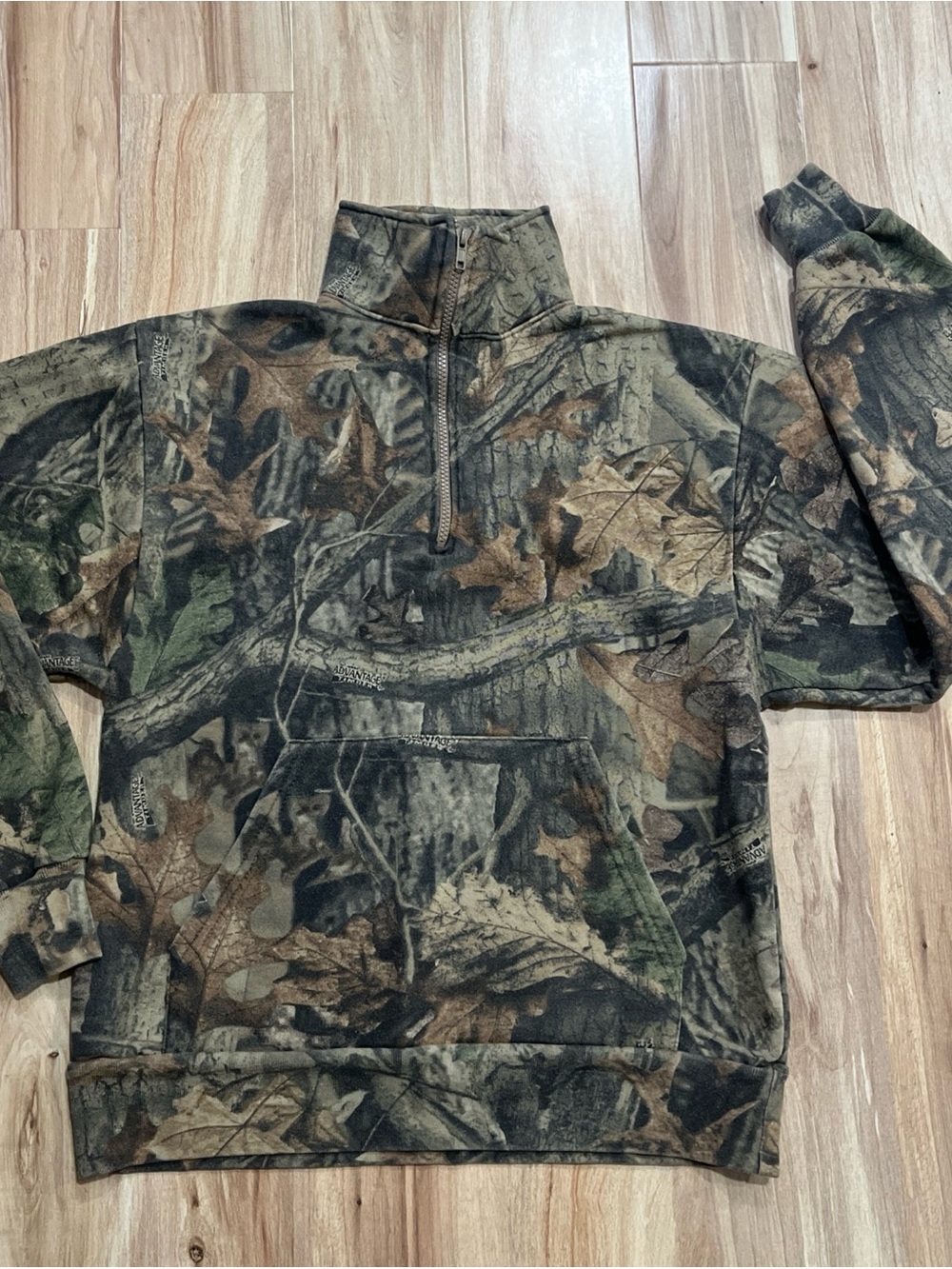 liberty Men's Quarter Zip Fleece Pullover - Camouflage Brown/Green/Black